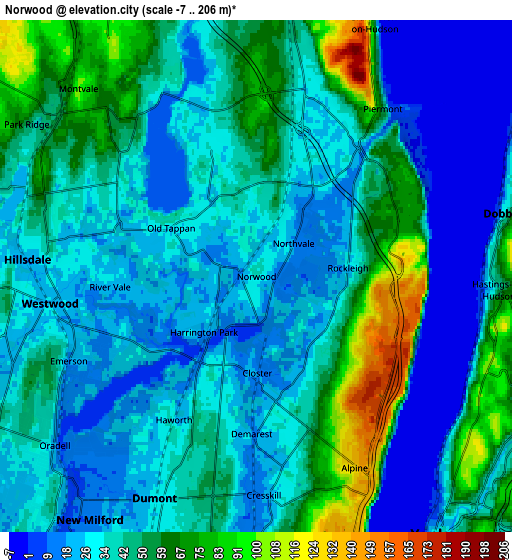 Zoom OUT 2x Norwood, United States elevation map