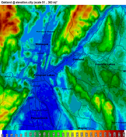 Zoom OUT 2x Oakland, United States elevation map