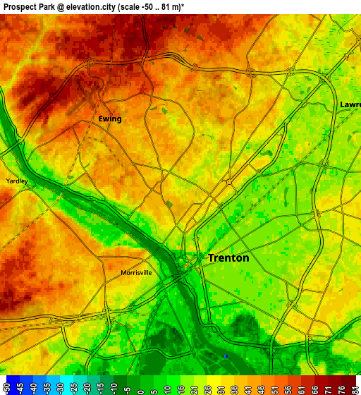 Zoom OUT 2x Prospect Park, United States elevation map