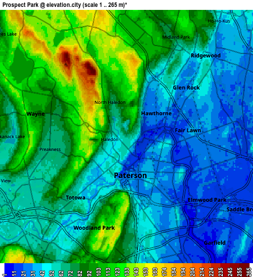 Zoom OUT 2x Prospect Park, United States elevation map