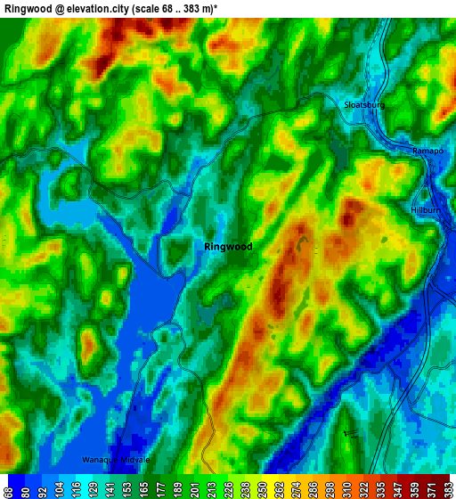 Zoom OUT 2x Ringwood, United States elevation map