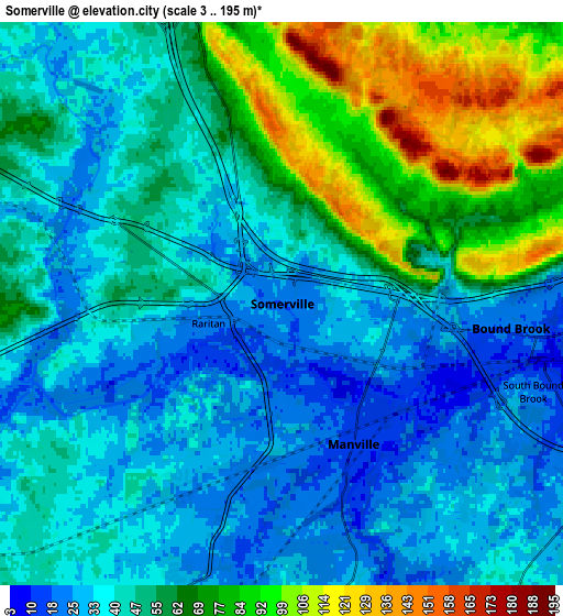 Zoom OUT 2x Somerville, United States elevation map