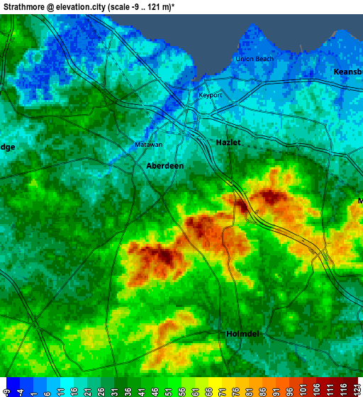 Zoom OUT 2x Strathmore, United States elevation map