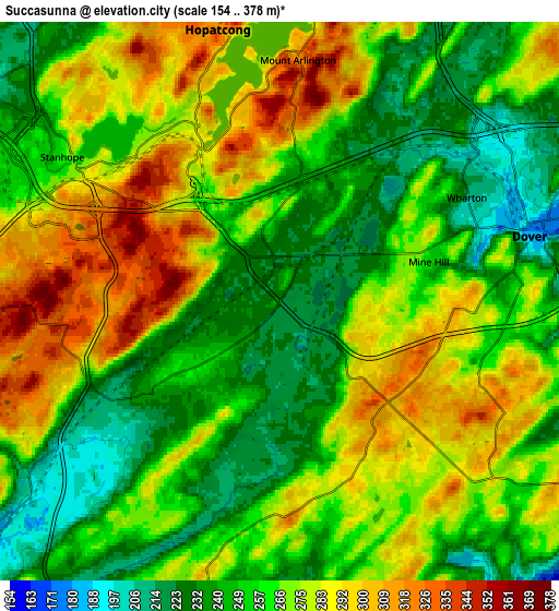 Zoom OUT 2x Succasunna, United States elevation map