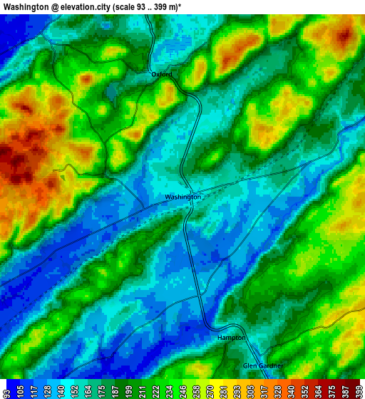 Zoom OUT 2x Washington, United States elevation map