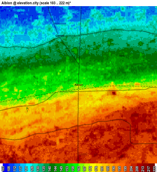 Zoom OUT 2x Albion, United States elevation map