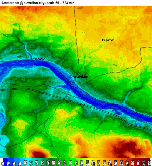 Zoom OUT 2x Amsterdam, United States elevation map