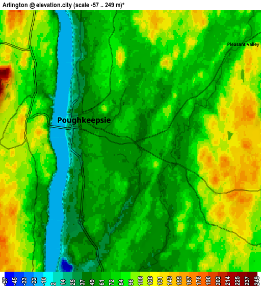 Zoom OUT 2x Arlington, United States elevation map