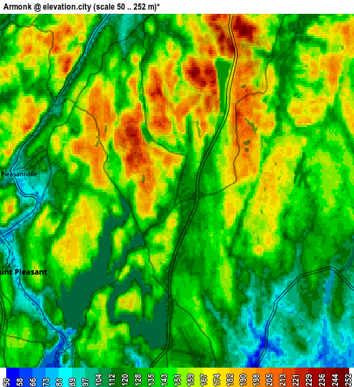 Zoom OUT 2x Armonk, United States elevation map