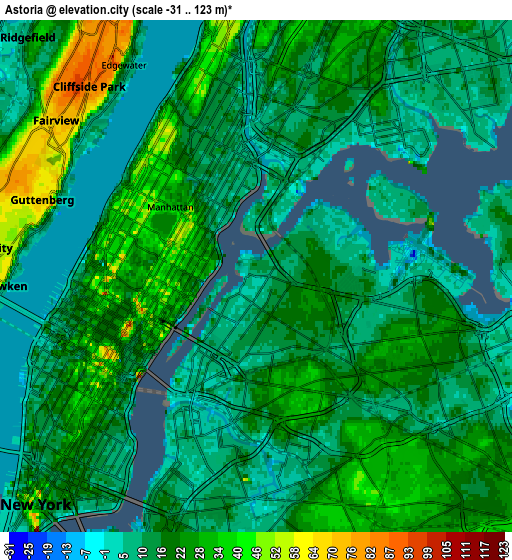 Zoom OUT 2x Astoria, United States elevation map