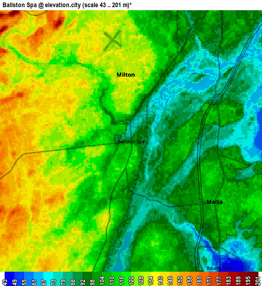 Zoom OUT 2x Ballston Spa, United States elevation map