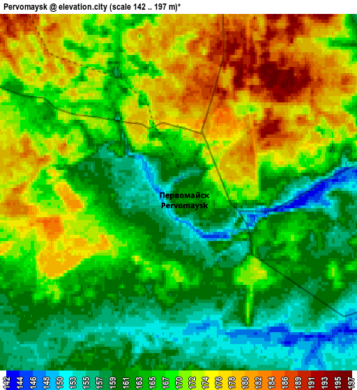 Zoom OUT 2x Pervomaysk, Russia elevation map