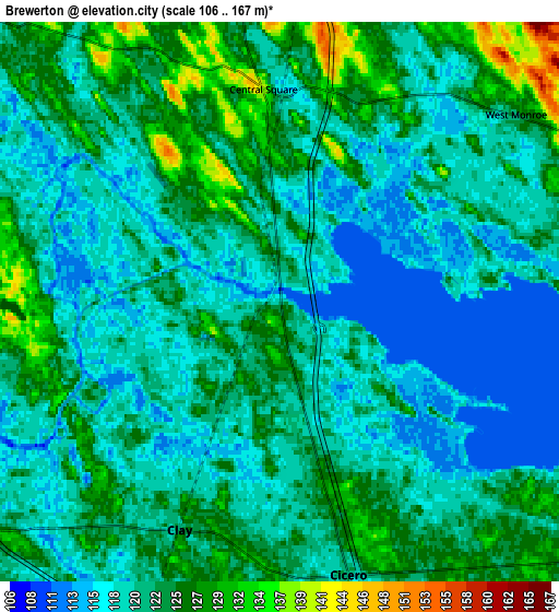 Zoom OUT 2x Brewerton, United States elevation map