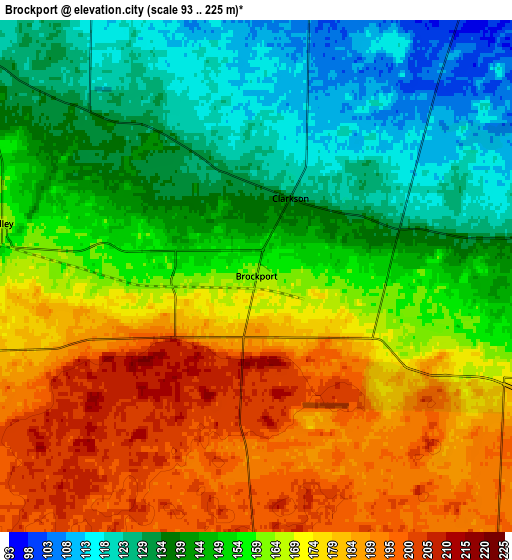 Zoom OUT 2x Brockport, United States elevation map