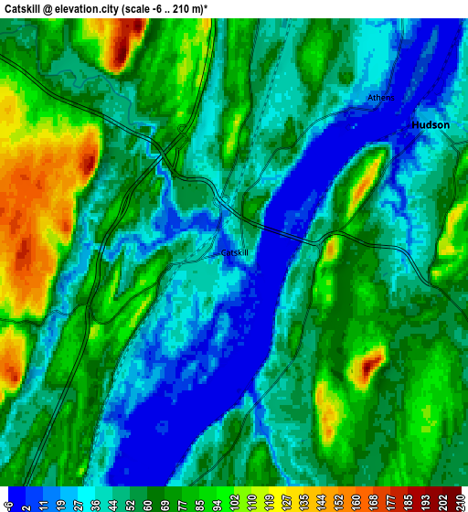 Zoom OUT 2x Catskill, United States elevation map