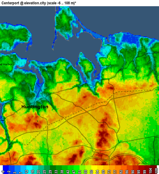 Zoom OUT 2x Centerport, United States elevation map