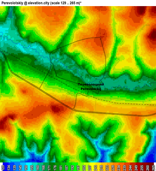 Zoom OUT 2x Perevolotskiy, Russia elevation map