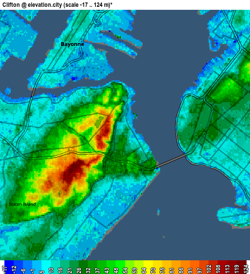 Zoom OUT 2x Clifton, United States elevation map