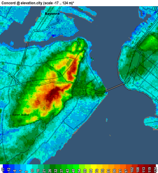 Zoom OUT 2x Concord, United States elevation map