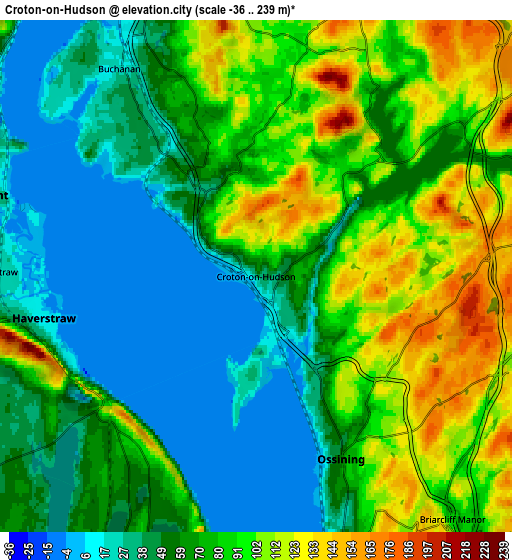 Zoom OUT 2x Croton-on-Hudson, United States elevation map