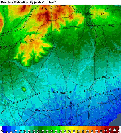 Zoom OUT 2x Deer Park, United States elevation map