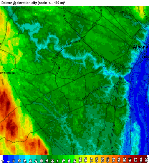 Zoom OUT 2x Delmar, United States elevation map