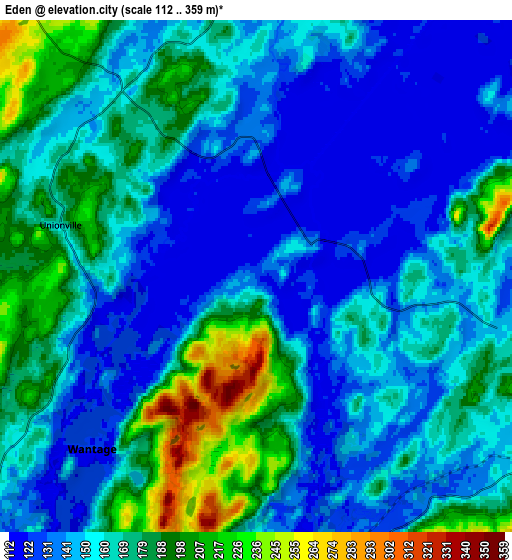 Zoom OUT 2x Eden, United States elevation map