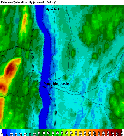 Zoom OUT 2x Fairview, United States elevation map