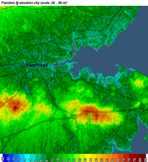 Zoom OUT 2x Flanders, United States elevation map