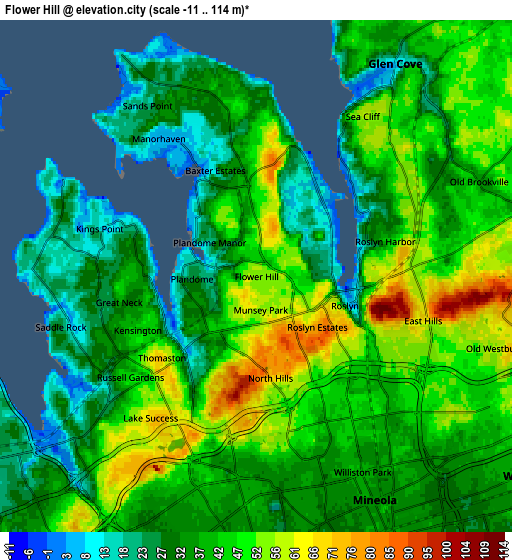 Zoom OUT 2x Flower Hill, United States elevation map