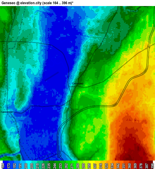 Zoom OUT 2x Geneseo, United States elevation map