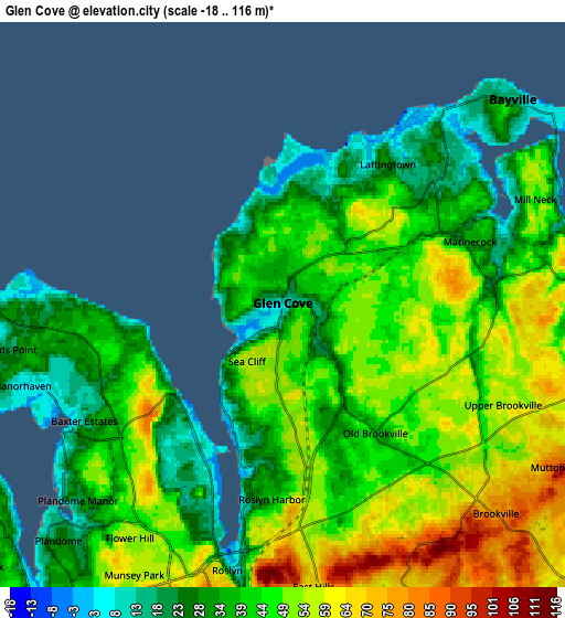 Zoom OUT 2x Glen Cove, United States elevation map