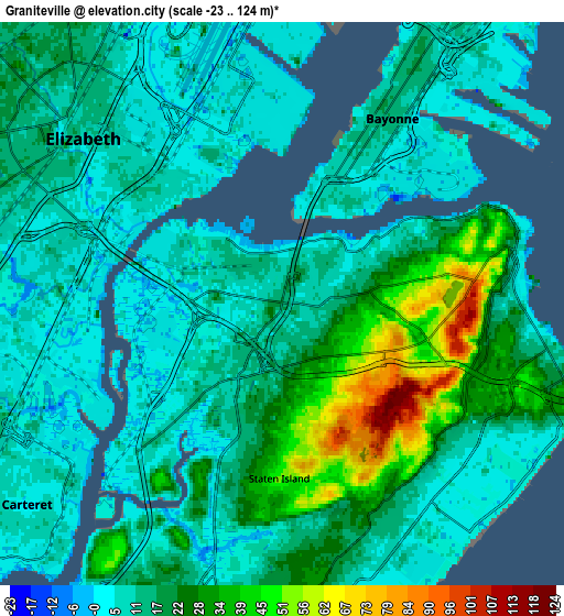 Zoom OUT 2x Graniteville, United States elevation map