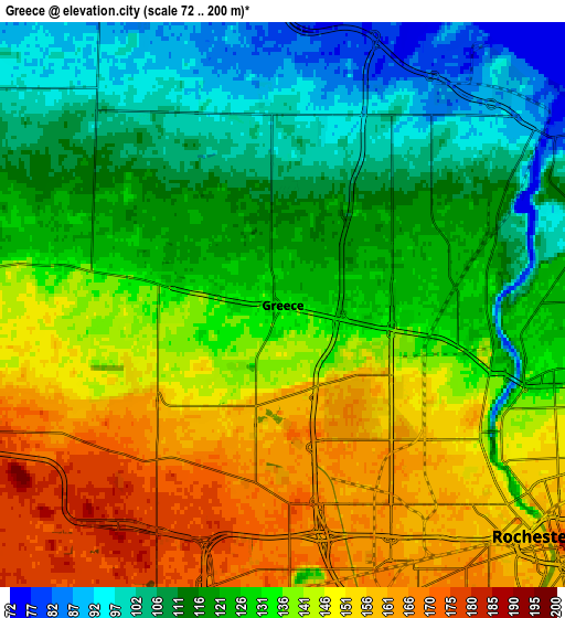 Zoom OUT 2x Greece, United States elevation map