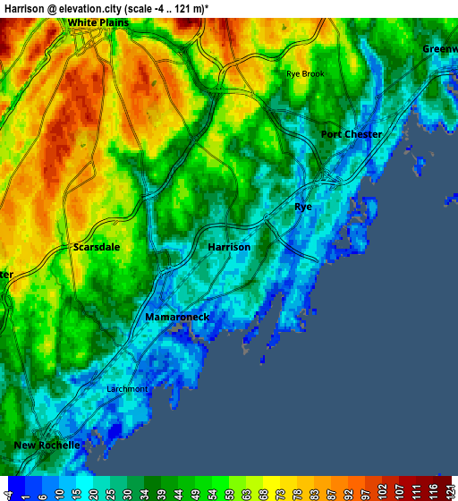 Zoom OUT 2x Harrison, United States elevation map