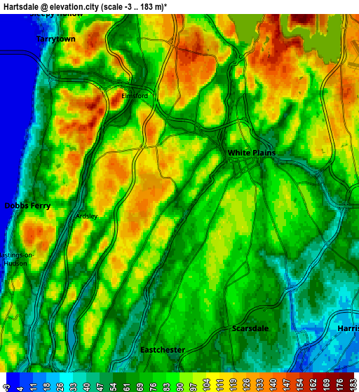 Zoom OUT 2x Hartsdale, United States elevation map