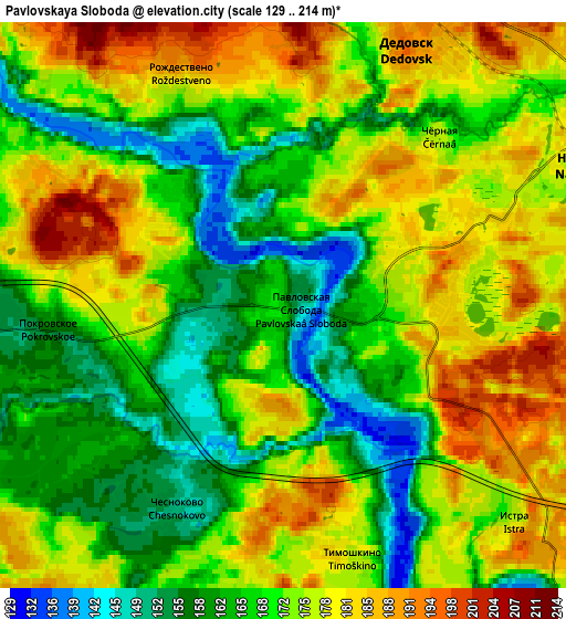 Zoom OUT 2x Pavlovskaya Sloboda, Russia elevation map