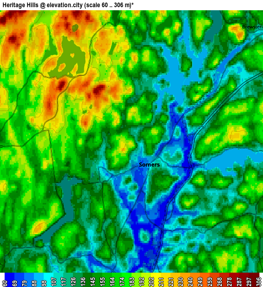 Zoom OUT 2x Heritage Hills, United States elevation map