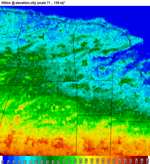 Zoom OUT 2x Hilton, United States elevation map