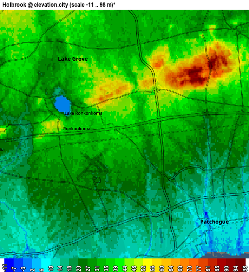 Zoom OUT 2x Holbrook, United States elevation map