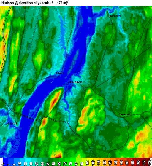 Zoom OUT 2x Hudson, United States elevation map