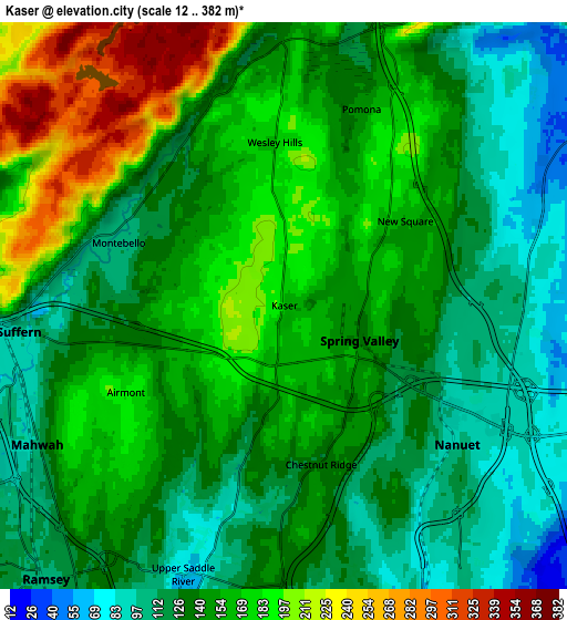 Zoom OUT 2x Kaser, United States elevation map