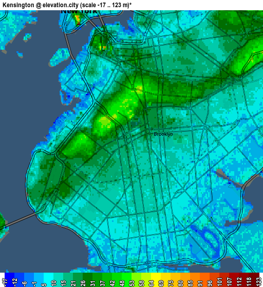 Zoom OUT 2x Kensington, United States elevation map
