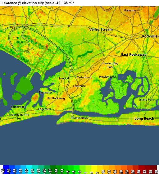 Zoom OUT 2x Lawrence, United States elevation map