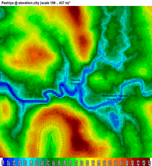 Zoom OUT 2x Pashiya, Russia elevation map