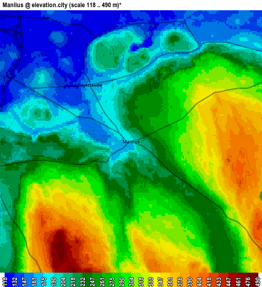 Zoom OUT 2x Manlius, United States elevation map