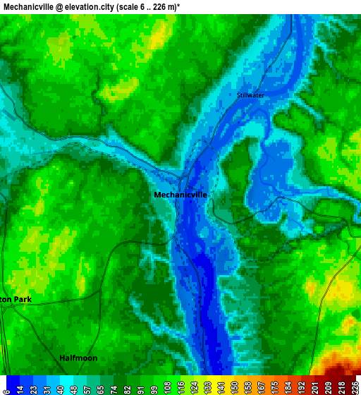 Zoom OUT 2x Mechanicville, United States elevation map