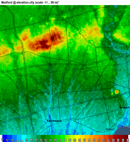 Zoom OUT 2x Medford, United States elevation map