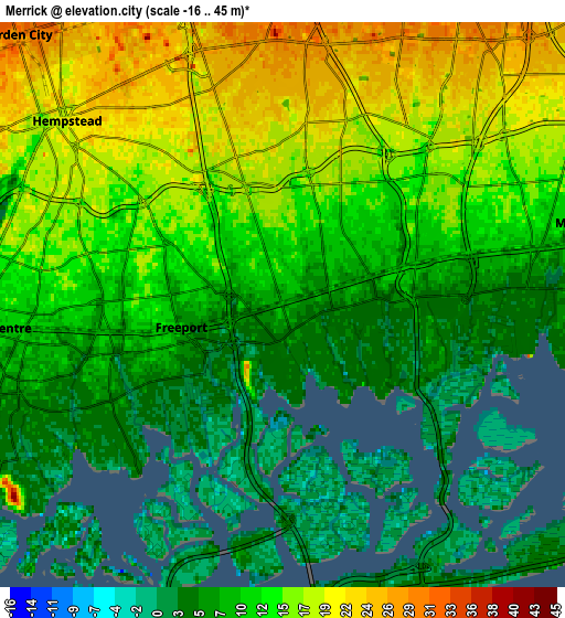 Zoom OUT 2x Merrick, United States elevation map