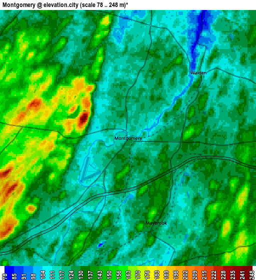 Zoom OUT 2x Montgomery, United States elevation map